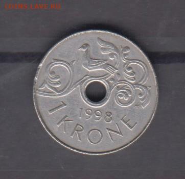 Норвегия 1998 1 крона до 14 04 - 23