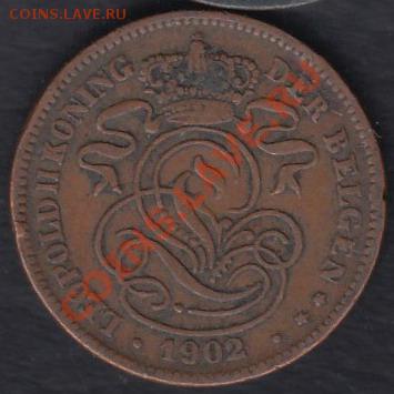 Бельгия 2 сантима 1902 Фл. до 20.01.2012 21-30 - Бельгия 2 сантима 1902 Фл.+