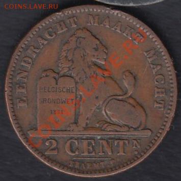 Бельгия 2 сантима 1902 Фл. до 20.01.2012 21-30 - Бельгия 2 сантима 1902 Фл.