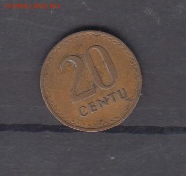 Литва 1991 20 центов до 30 06 - 50а