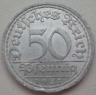 50 пфенингов, Германия, 1921г. - 471892