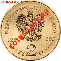UNC Польша 2 злотых 2009 Jedrzejow до 26.01 до 22:30 МСК - Jedrzejow ав