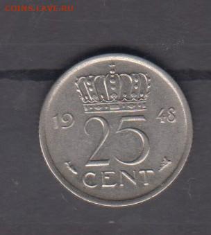 Голландия 1948 25 центов до 05 10 - 106