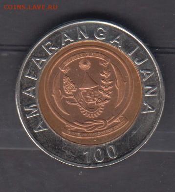 Руанда 2007 100 франков ( без оборота) до 27 12 - 40а