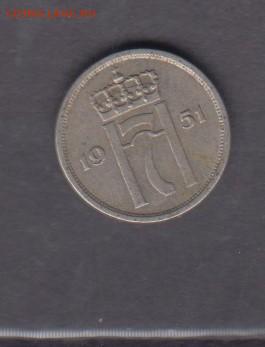 Норвегия 1951 10о ( без отверстия) до 16 03 - 198