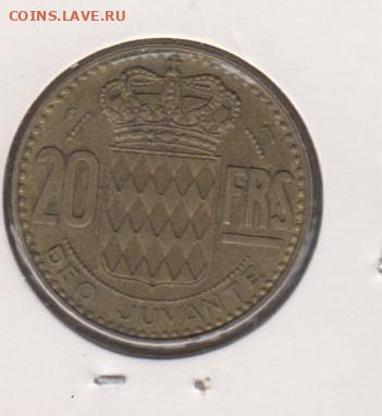 Монако 1950 20 франков до 31 03 - 24а