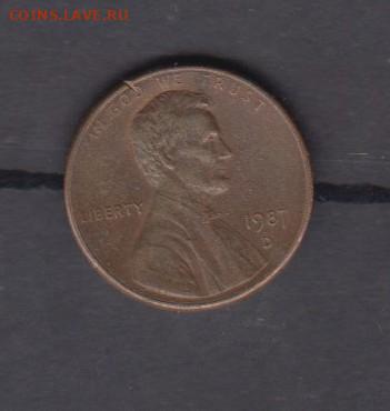 США 1987 1 цент (D) до 30 06 - 149