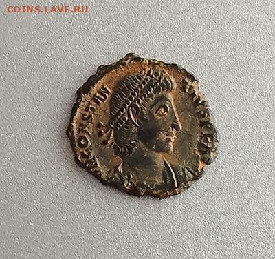 Констанций II фоллис 337-361 поверженный всадник до 8.11. - Рим_КонстанцийII-фоллис-337-361-поверженый-всадник_А