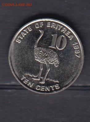 Эритрея 1997 10 центов страус без оборота до 18 11 - 826