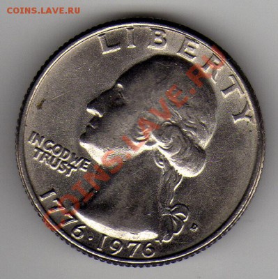 США 25 центов 1976 Независимость до 26.03.12-22.00мск (1829) - 5