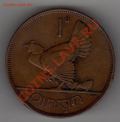 Ирландия пенни 1937 Курица до 26.03.12-22ч - 7a
