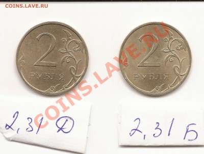 2 руб 2009 немаг СПМД шт. 2,31 Б и 2,31 Д на опознание - Изображение 005