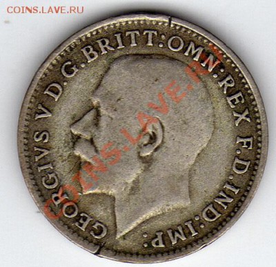 Ag Великобритания 3 пенса 1922 до 26.03.12-22.00мск (1844) - 45