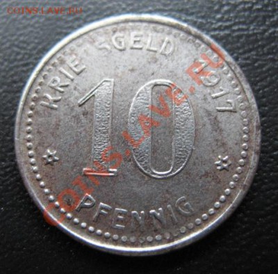 1917 г, Люденшайд, 10 пфеннигов, до 27.03 в 21-00 мск - н граната