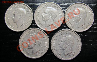 H95 Канада 5¢ подборка 5шт. 1937-38-39-40-41 до 28.03 в 22°° - H95 5c 37-38-39-40-41_2