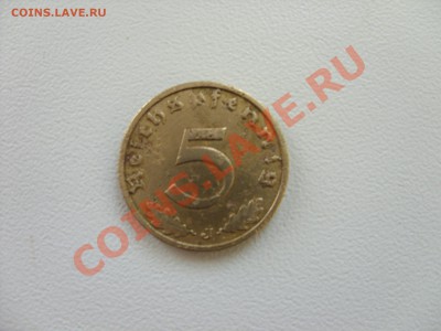 5 пфеннигов Германия 1937J. До 28.03.2012 до 23:59 по Москве - 5 пф 1937 J - 1.JPG