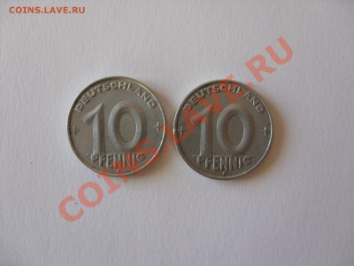 10 пфенигов ГДР 1950 брак. До 28.03.2012 до 23:59 по Москве - 10 пф 1950 ГДР брак - 1