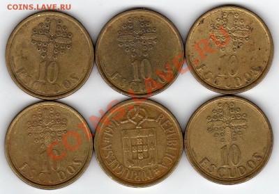 ПОРТУГАЛИЯ 10 ЭСКУДО 1986-92 (6ШТ.) ДО 29.03.12 В 22Ч (1913) - img430