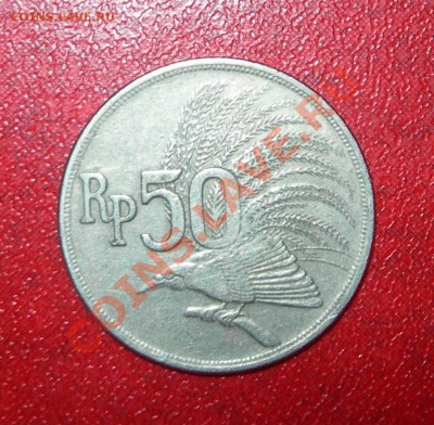 Индонезия 50 рупий 1971. Большая райская птица до 30.03 - Индон