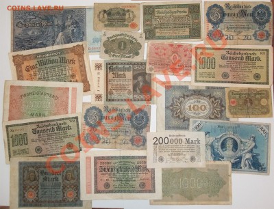 Боны Германии 19 шт. 1910 - 1923 г. до 29.03.12 - 22:00. - 2