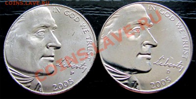 I12 США 5¢ 2005P, 2005D Buffalo 2 шт. UNC до 31.03 в 22°° - I12 2005 USA 5c Buffalo 2 pcs_2