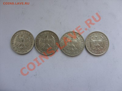 1 марка Германия. 3 Рейх. 1934A, 1935A, 1937A,F. - 1 марка 3 Рейх - 2