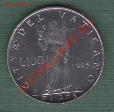 Ватикан, 100 Лир 1963 (26.09) - 9