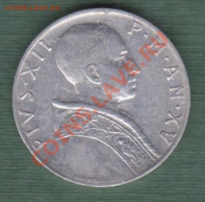 Ватикан, 5 Лир 1953 (26.09) - 20