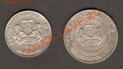 Сингапур 20 и 50 центов 1989 до 28.03.2012 22-00 - 222
