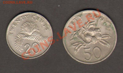 Сингапур 20 и 50 центов 1989 до 28.03.2012 22-00 - 111