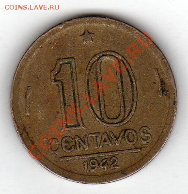 Бразилия 10 сентаво 1942 Жетулиу Варгас до 02.04.12-22ч(1915 - img568
