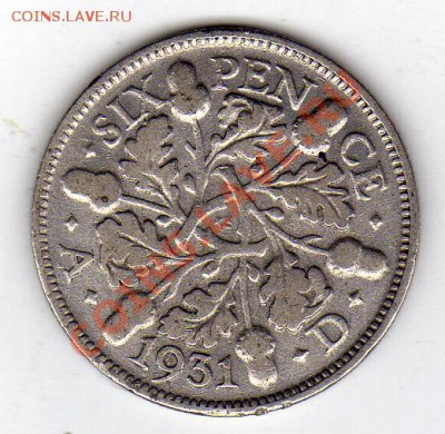 Ag Великобритания 6 пенсов 1931 до 02.04.12-22.00мск (1930) - img582