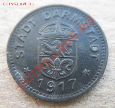 1917 г, Дармштадт, 10 пфеннигов, до 03.04 в 21-00 мск - нот дарм а