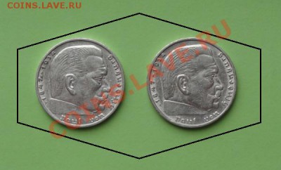 Серебро 2 марки 1937, 1939 г. до 01.04.2012 в 22:30 - 2 марки 1937, 1938 г. ав