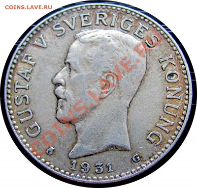 I28 AG Швеция 2 кроны 1931 до 05.04 в 22°° - I28 Sweden 2 kr 1931_1