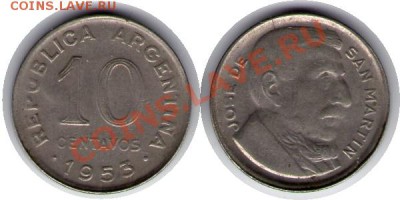>L< Аргентина 10 сентав Сан Мартин 1953 до 7.04.12 18:00 - Аргентина_10_сентав Сан Мартин_53