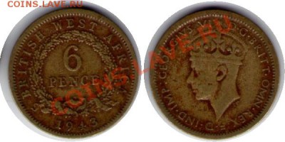 >L< Брит. Зап. Африка 6 пенсов 1943 до 7.04.12 18:00 - Брит. Зап. Африка_6_пенсов_43