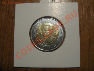 МЕКСИКА - биметал - мексика 5 песо 2008