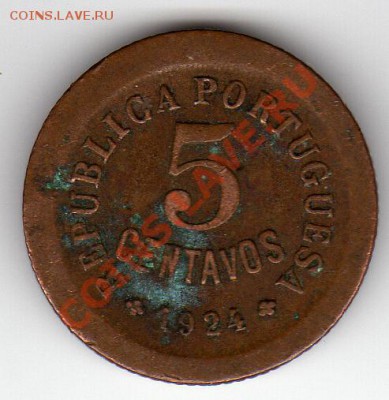 ПОРТУГАЛИЯ 5 СЕНТАВО 1924 ДО 05.04.12 В 22.00МСК (1524) - img753