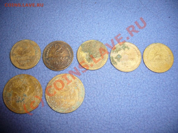 2 коп 1937,1939,1946,1956,1957;3 коп 1938,1946 - P1070423.JPG