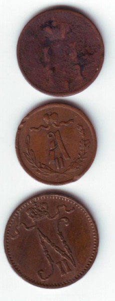 оцените полушка 1851, 1,4 коп 1872, 1 пенни 1900 г. - Полушка 1851,  1,4 коп 1872, Пенни 1900 -2.JPG