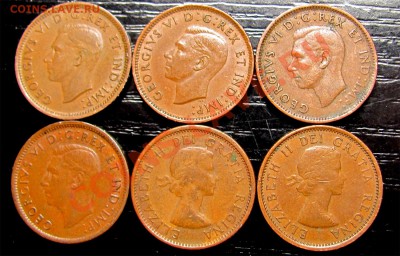 I31 Подборка 1¢ Канада 5 шт 40-42-43-45-58-59 10.04 в 22°° - I31 1c Canada 6 pcs _2