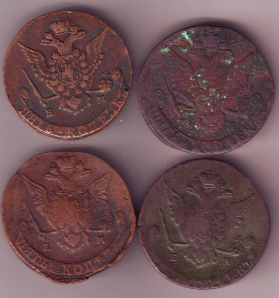 оцените пятаки 1782 г., 1771 г., 1772 г. - пятаки Екатерины-2.JPG