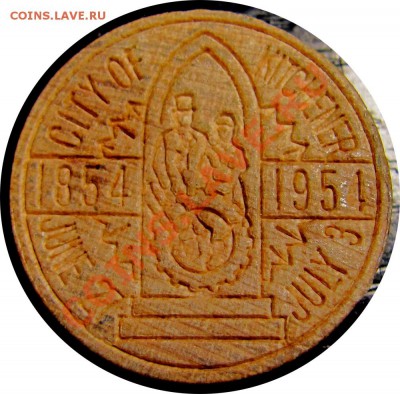 I41 Деревянный жетон Канада CITY OF KITCHENER 12.04 в 22°° - I41 Wood Token_1