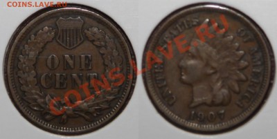 монеты США (вроде как небольшой каталог всех монет США) - onecent1907