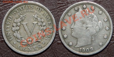 монеты США (вроде как небольшой каталог всех монет США) - Vcents1908