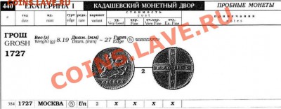 Копия пробной монеты: Грош 1727 Крестовик до 16.04.12 22-00 - грош 1727-каталог.JPG
