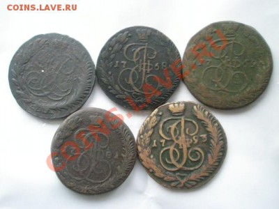 5 пятаков 1759ММ, 1768ЕМ, 1769ЕМ, 1781ЕМ, 1793АМ - P1010003.JPG
