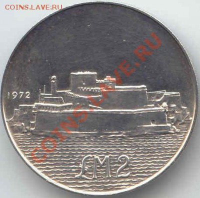Серебро Мальта 2 лиры 1972г.  до 13.04.12  21-00(мск) - Malta_2Lira_1972_1
