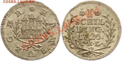1 шиллинг 1726 Гамбург - Hamburg 1 Schilling 1726 2